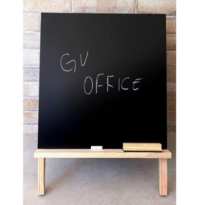 Imagem de Lousa Infantil Cavalete Tripé Preta Quadro Negro 45x65 cm c/ Suporte para Apagador e Giz Gv Office