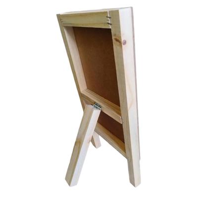 Imagem de Lousa Infantil Cavalete Tripé Preta Quadro Negro 45x65 cm c/ Suporte para Apagador e Giz Gv Office