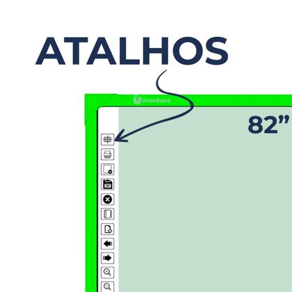 Imagem de Lousa interativa digital touch screen unionboard 82" polegadas