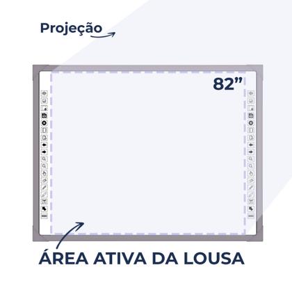 Imagem de Lousa Interativa Unionboard 82 Polegadas Cinza