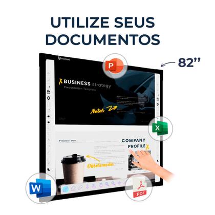Imagem de Lousa Interativa Unionboard 82 Polegadas Preta