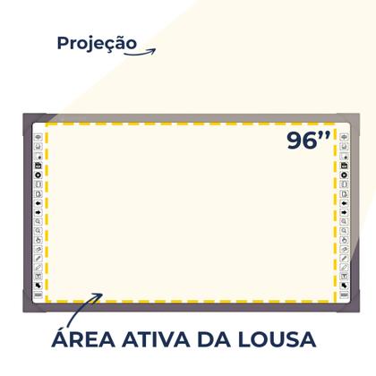 Imagem de Lousa Interativa Unionboard 96 Polegadas Color