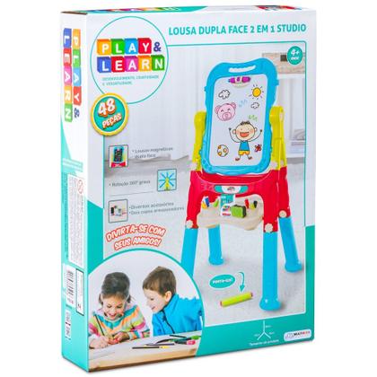 Imagem de Lousa Mágica 2 em 1 Studio Play e Learn Multikids - BR1214