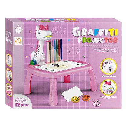 Imagem de Lousa Mágica Infantil Com Projetor De Imagem Para Crianças E Canetinhas Coloridas