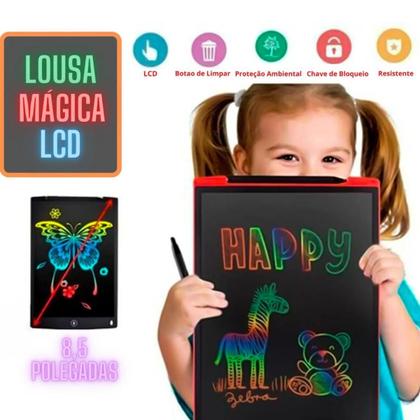 Imagem de Lousa Magica Infantil Digital 8,5 Lcd Tablet Desenho Vermelh