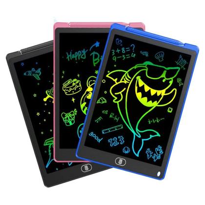Imagem de Lousa Mágica Infantil Digital Escrita Colorida LCD 10" Preto