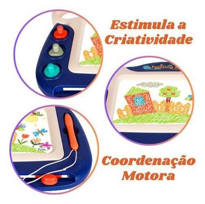 Imagem de Lousa Mágica Interativa Mesa Infantil Tablet Educativo Azul