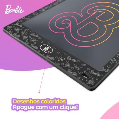 Imagem de Lousa Mágica LED barbie infantil preta LCD tablet + caneta presente menina qualidade premium