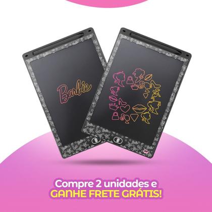 Imagem de Lousa Mágica LED infantil tablet preta LCD + Caneta menina presente educativa qualidade premium