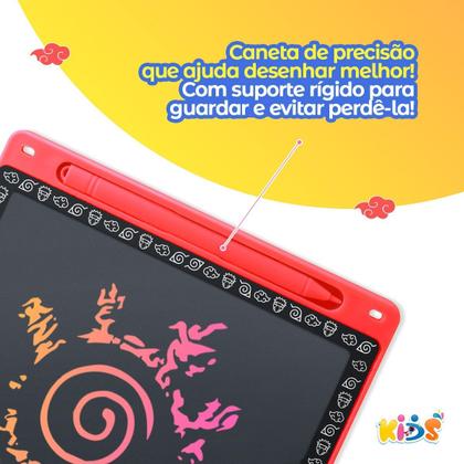 Imagem de Lousa Mágica naruto LED infantil preto + caneta adolescente criança menino qualidade premium