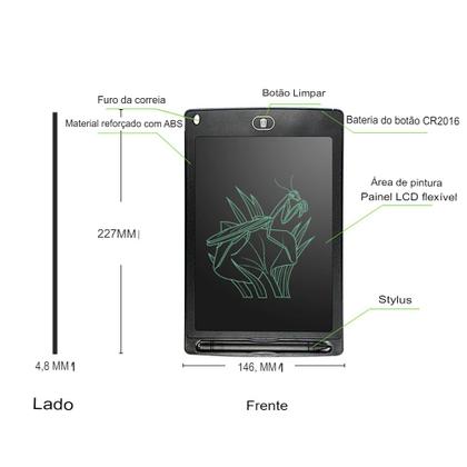 Imagem de Lousa Mágica Tablet 8.5 Polegadas tela LCD Infantil para escrever e desenhar digital
