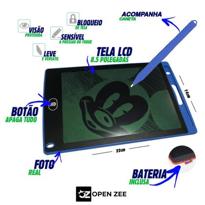 Imagem de Lousa Mágica Tablet Lcd Lousinha Infantil Digital para Escrever e Desenhar