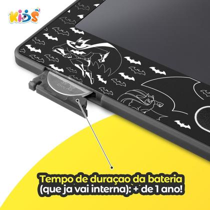 Imagem de lousa magica tablet + relogio digital + oculos sol + caixa qualidade premium preto pulseira ajustavel batman prova dagua presente