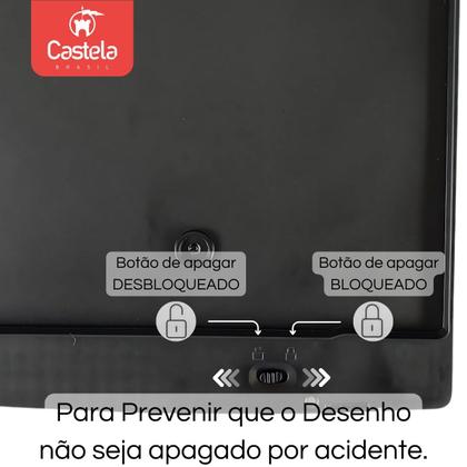 Imagem de Lousa Mágica Tela Lcd Tablet Infantil Escrever Desenhar Preto Castela