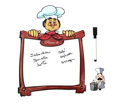 Imagem de Lousa Magnética para geladeira Cozinheiro