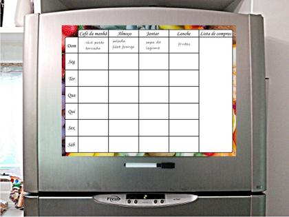 Imagem de Lousa Planner Dieta para Qualquer Superfície