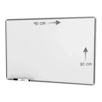 Imagem de Lousa Quadro Branco Stalo Didático Escolar 40x30 Kit Apagador e 4 Canetas