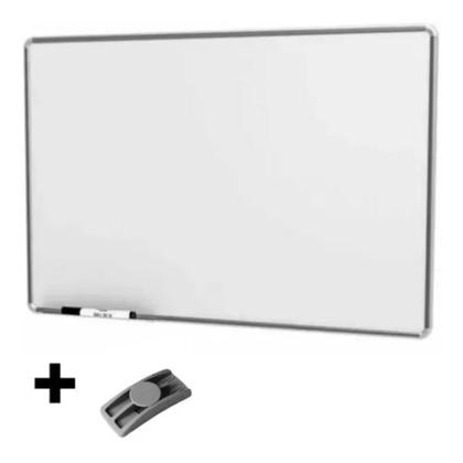 Imagem de Lousa Quadro Branco Stalo Didático Escolar 40x30 Kit Apagador e 4 Canetas