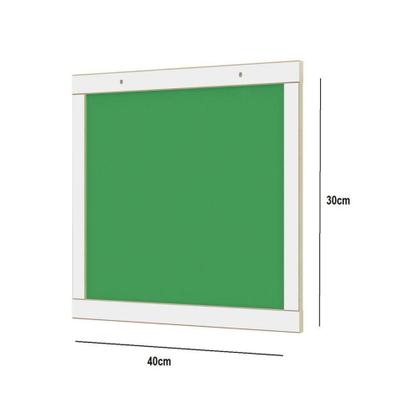 Imagem de Lousa quadro escolar verde liso madeira mdf 30x40cm para recados estudo junges