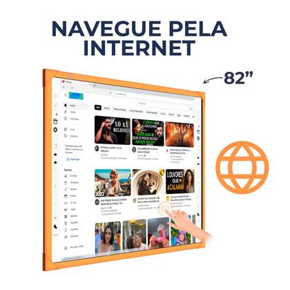 Imagem de Lousa touchscreen unionboard color laranja 82 polegadas