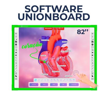 Imagem de Lousa touchscreen unionboard color verde 82 polegadas