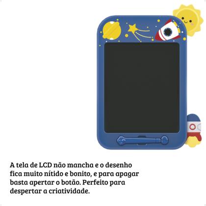 Imagem de Lousinha Magica com caneta para desenhar LCD 10,5 Polegadas Espaço Fenix Brinquedos LCG-926E