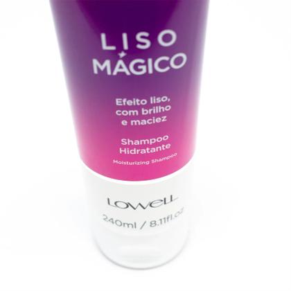 Imagem de Lowell Liso Mágico Shampoo Condicionador Óleo Mascara Hidratante Protetor Térmico Alisamento liso Perfeito Cabelos Brilhantes Alinhados Hidratados 