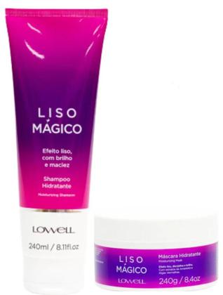 Imagem de Lowell Liso Mágico Shampoo Mascara Hidratante Liso Instantâneo Manutenção Progressiva Alisamento Liso Perfeito Fios Macios Hidratados Brilhantes