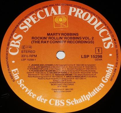 Imagem de LP Marty Robbins & Ray Conniff: Rockin' Rollin' Robbins 1958