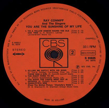 Imagem de LP Ray Conniff : You Are The Sunshine Of My Life (1973) Inédito no Brasil