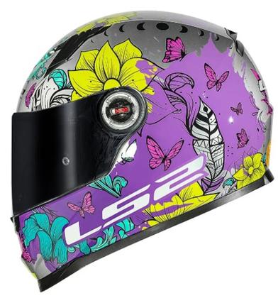 Imagem de Ls2 capacete ff358 dreamcatcher silver/yellow