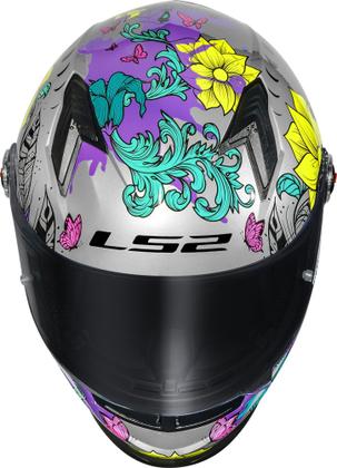 Imagem de Ls2 capacete ff358 dreamcatcher silver/yellow