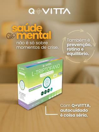 Imagem de LTriptofano Complexo B QVitta 60 Cps Suplemento Alimentar Natural para Noites Tranquilas Puro Triptofano