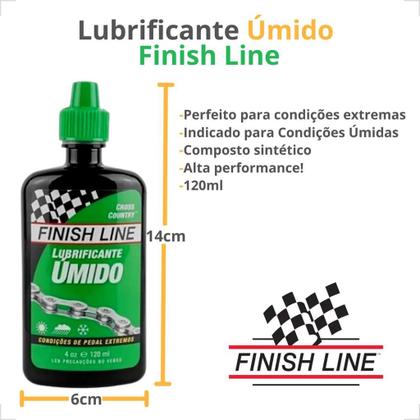 Imagem de Lubrificante Óleo Para Corrente Bike Úmido 120ml - Finish Line