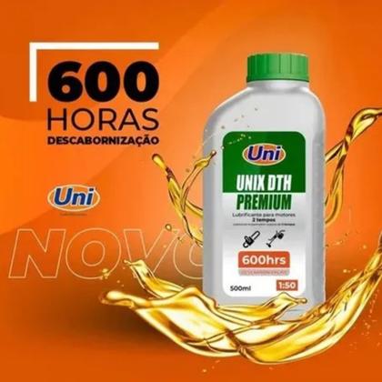 Imagem de Lubrificante Óleo Para Motores 2 Tempos 500ml Unix Dth Premium 600hrs Descarbonização Excelente Qualidade.