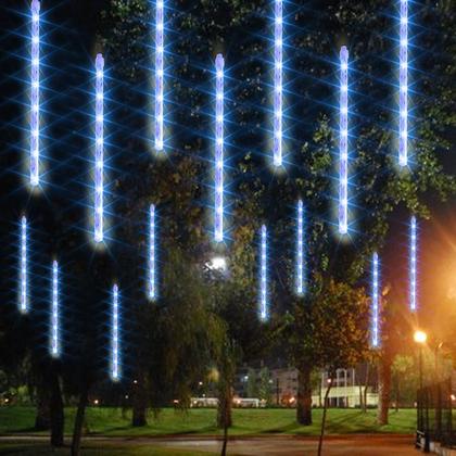 Imagem de Luces de Lluvia de Meteoros Navidad Dazzle Bright 8 Tubos 30 cm