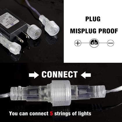 Imagem de Luces de Lluvia de Meteoros Navidad Dazzle Bright 8 Tubos 30 cm