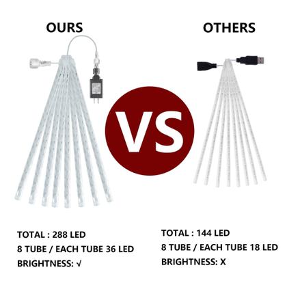 Imagem de Luces de Lluvia de Meteoros Navidad Dazzle Bright 8 Tubos 30 cm