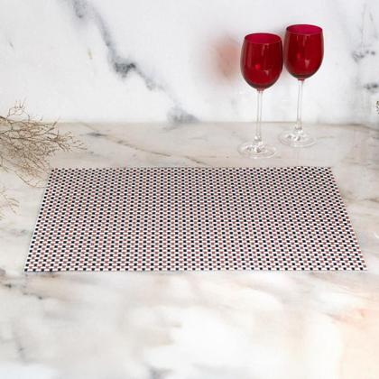 Imagem de Lugar Americano 2 Peças PVC Trama Vinho 45 x 30 cm - Wolff