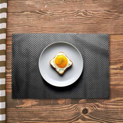 Imagem de Lugar Americano Preto PVC Antiderrapante Flex Sousplat Retangular 45x30cm Lyor