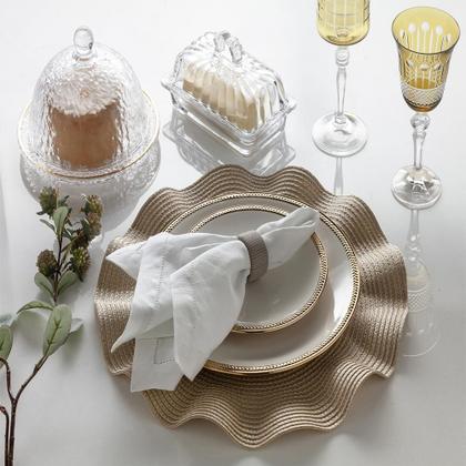 Imagem de Lugar Americano Redondo Waves Jolitex Marfim 38Cm