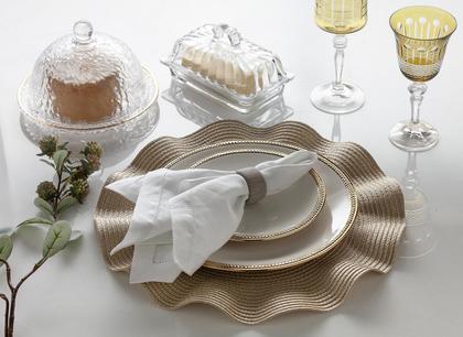 Imagem de Lugar Americano Redondo Waves Jolitex Marfim 38Cm