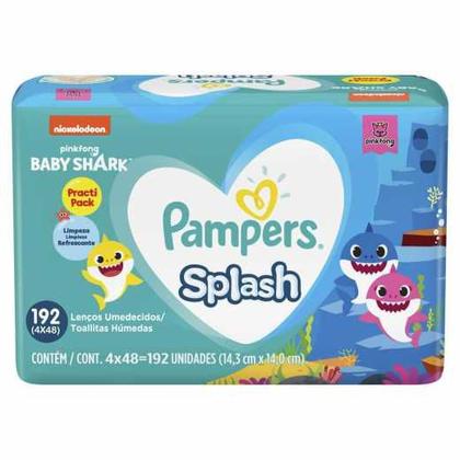 Imagem de Lumedecido pampers splash baby shark 192 unidades