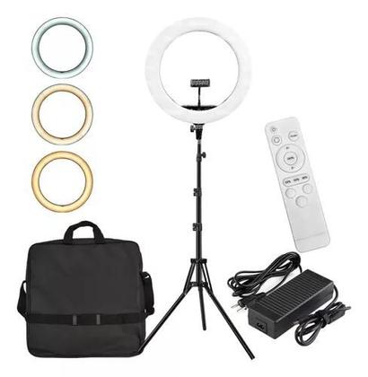 Imagem de luminador Ring Light Greika 18 Pol Quente/frio Cl18 Cor da estrutura Preto Cor da luz Brancofrio 110V/220V