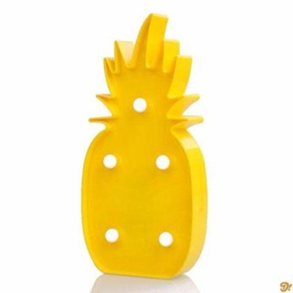 Imagem de Luminária Abajur Abacaxi Com Led Mesa E Parede Decoração