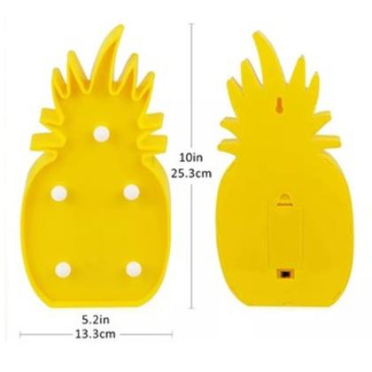 Imagem de Luminária Abajur Abacaxi Com Led Mesa E Parede Decoração