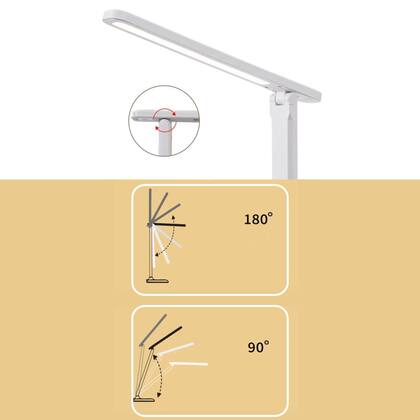 Imagem de Luminária Abajur Articulada Luz Branca Usb Recarregável Leitura