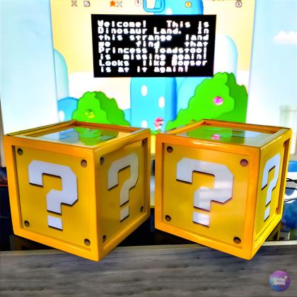 Imagem de Luminária Abajur Bloco Interrogação Super Mario Bros Decoração Gamer