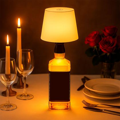 Imagem de Luminária Abajur De Garrafa Mesa LED Touch Sem Fio Portátil