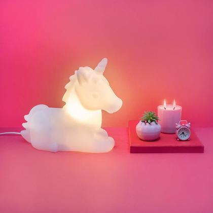Imagem de Luminária Abajur de Led Unicórnio Bivolt